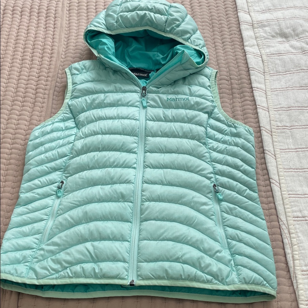 Marmot Light Green Puffer Vest